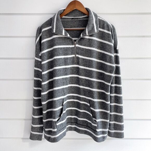 Pink Clover Stitch Fix 1/4 Zip Cathy Zip Pullover Knit Sweater Fleece Top Large - Picture 2 of 6